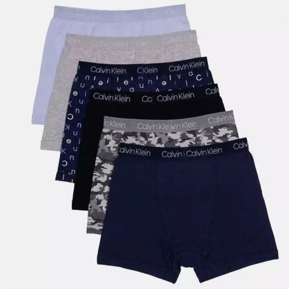 Calvin Klein Boys' 6 Pack Boxer Briefs L - Picture 1 of 9